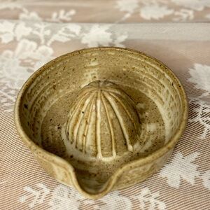 Studio Pottery • Hand Thrown Ceramic Juicer • Natural, Rustic Kitchen Decor